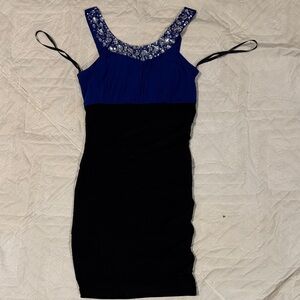 Jodi Kristopher S Blue and Black Women's Dress